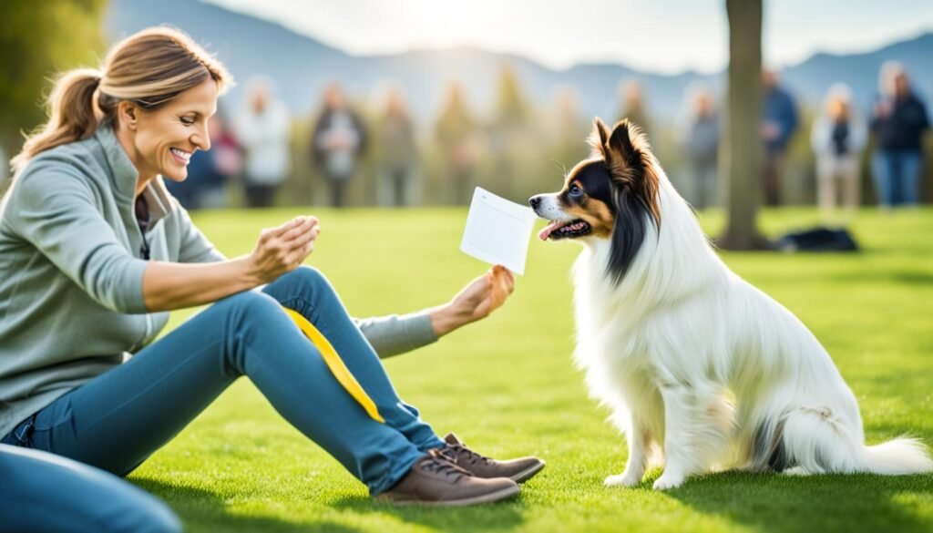 adiestramiento perro papillón